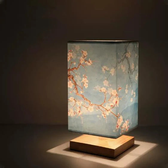 Tennen Lantern - Japanese Wooden Table Lamp E27 Multi-pattern Lampshade