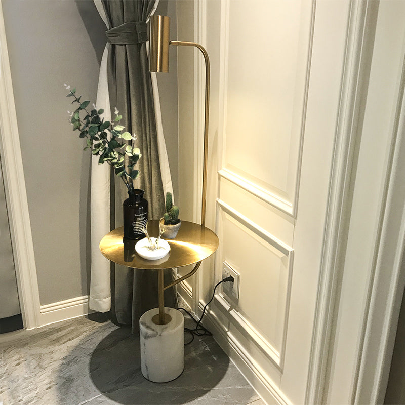 Marble Gold Table - Art Deco Floor Lamp LED Marble Base Gold Body