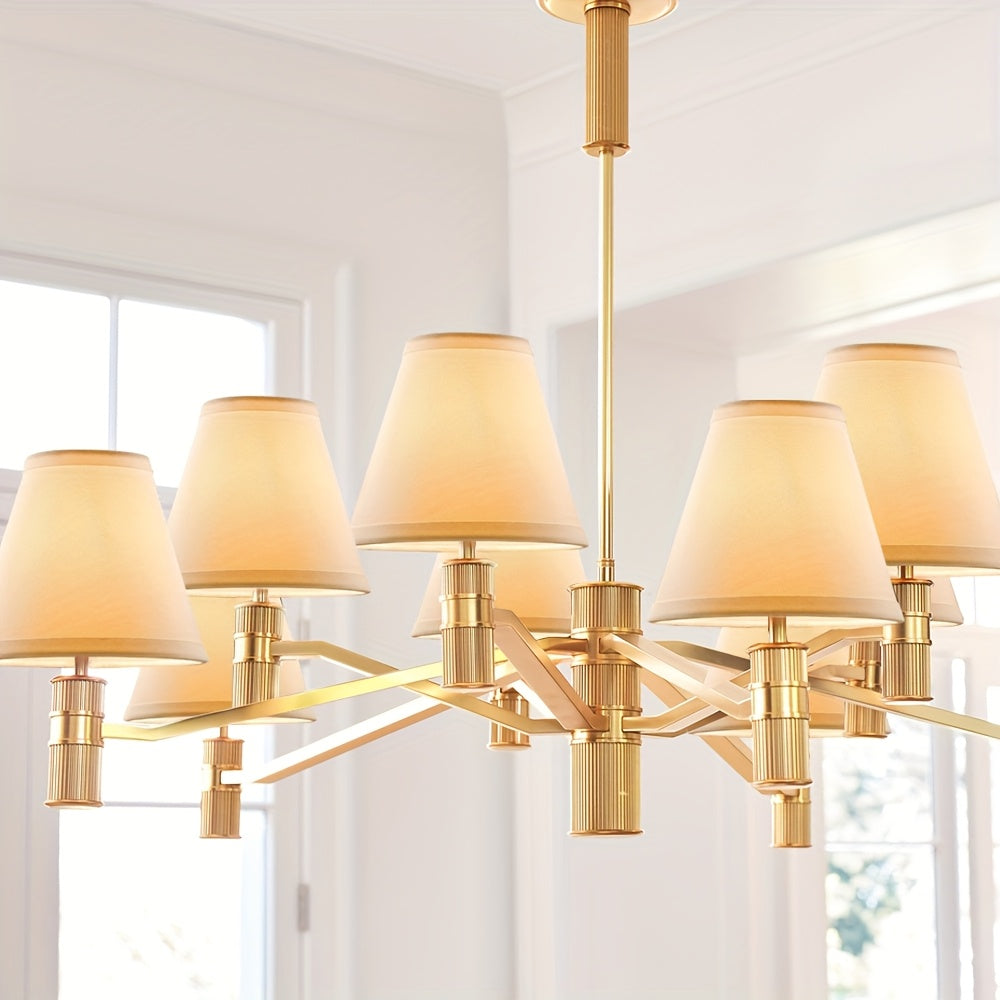 Clip on Chandelier Lampshades (White/ Linen/ Black) - 6pcs