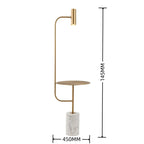 Marble Gold Table - Art Deco Floor Lamp LED Marble Base Gold Body