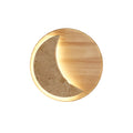 Lunar Crescent Wood- Travertine Moon Wall Sconce Wooden Base LED Wall Light 20W