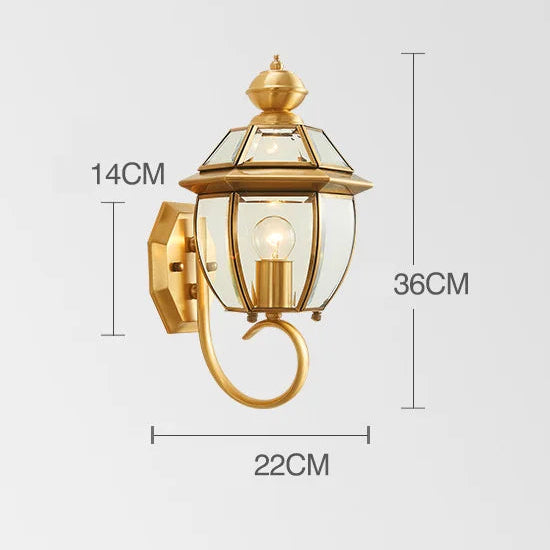 Chalice Copper - Waterproof Outdoor Wall Light IP44