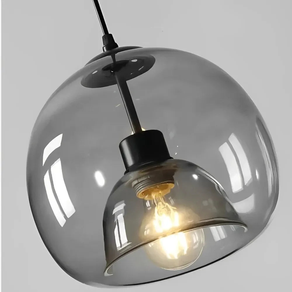 Globelet Grey (20/25cm) - Glass Pendant Lamp