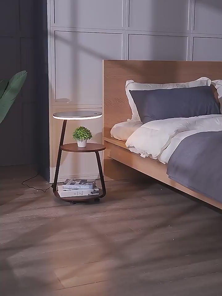Cake Stand - Wooden Coffee Table Floor Lamp LED Bedside Lamp