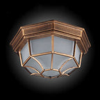 Octagon Bulkhead Bronze - Classic Outdoor Wall Sconce Waterproof IP55