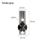 Opaline Hourglass Grey - Up & Down Wall Light