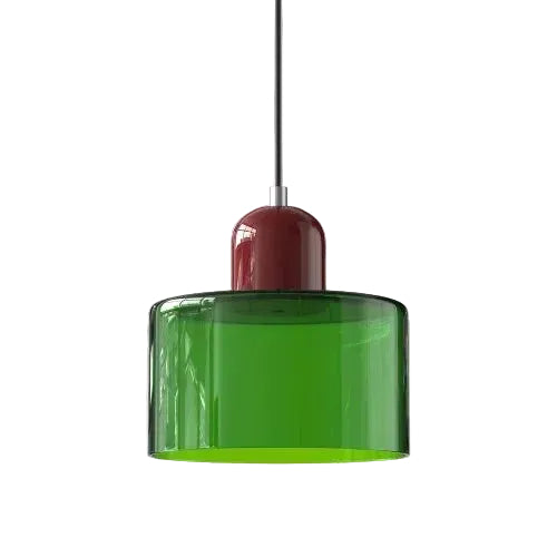 Red Beanie - Stained Glass Pendant Lamp