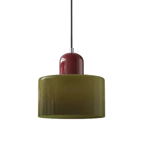 Red Beanie - Stained Glass Pendant Lamp