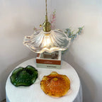 Petale - Multicolour Glass Pendant Light E27 (Green/ Clear/ Brown)