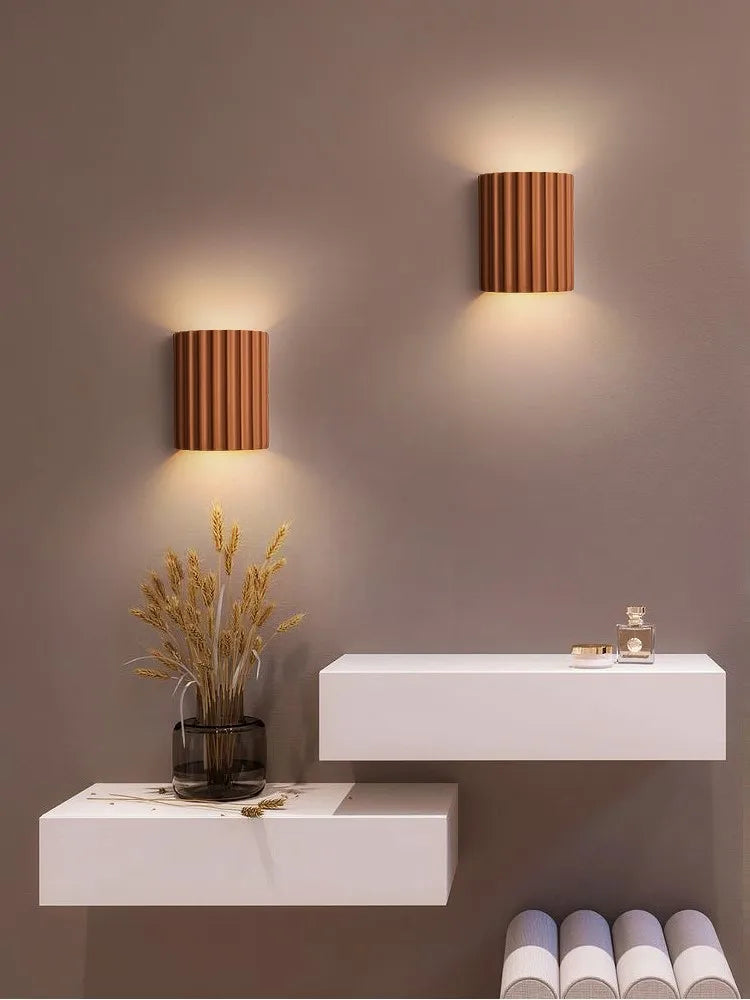 Macaron Tube (White/ Grey/ Orange/ Green) - Resin Up&Down Wall Light