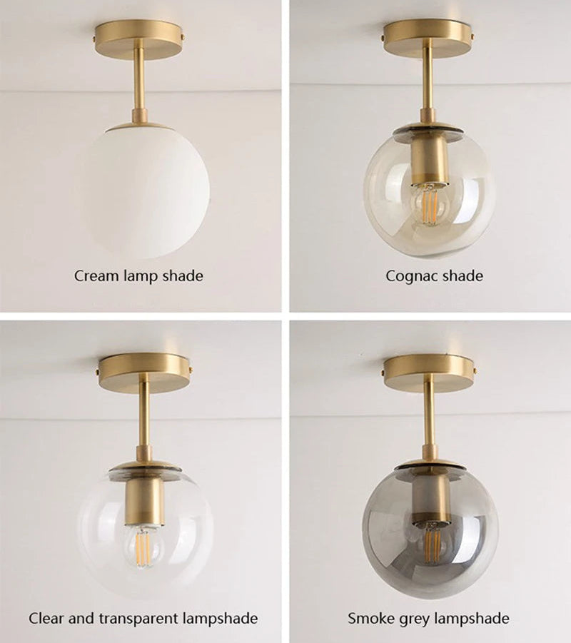 Midas Globe - Glass Ceiling Flush Light