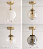 Midas Globe - Glass Ceiling Flush Light