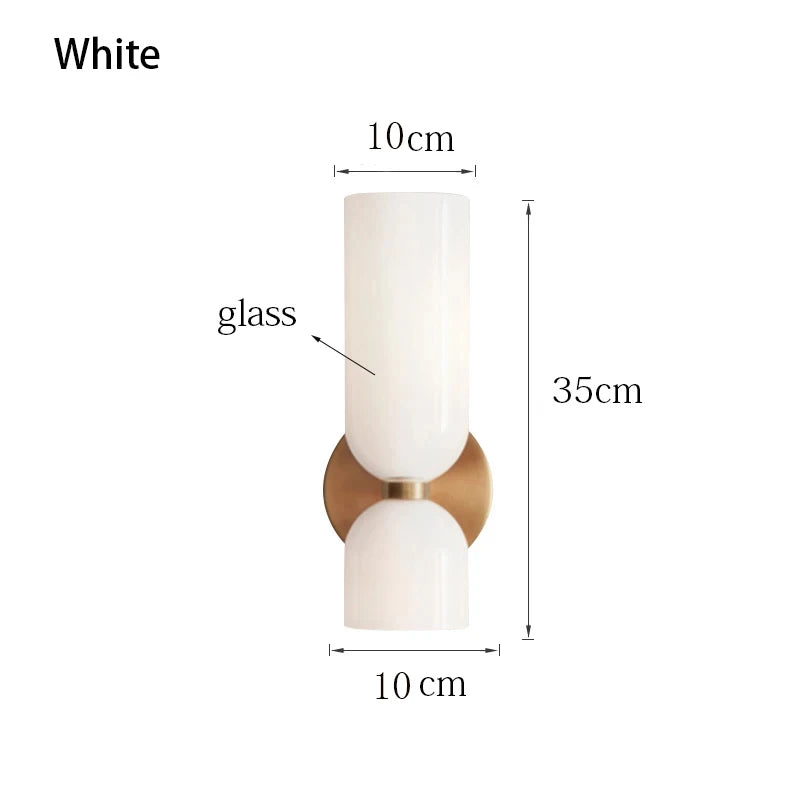 Opaline Hourglass White - Up & Down Wall Light
