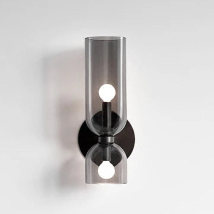 Opaline Hourglass Grey - Up & Down Wall Light